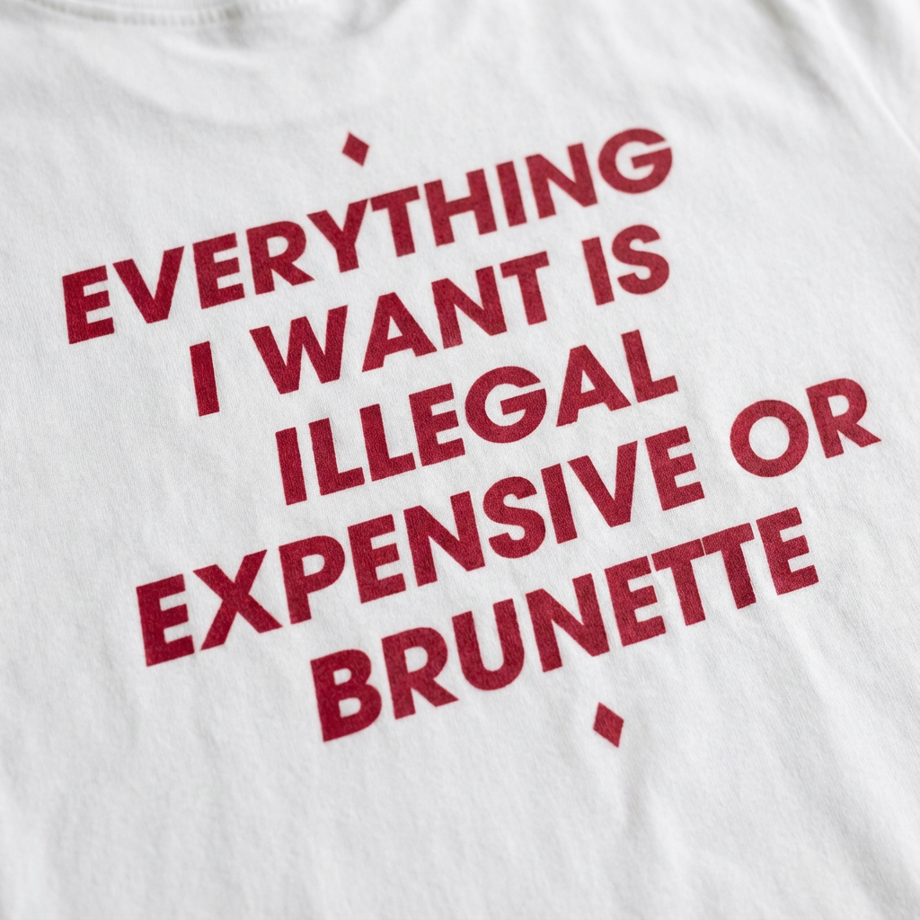 ILLEGAL, EXPENSIVE OR BRUNETTE